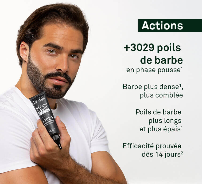 soro para o crescimento da barba
